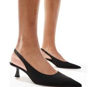 ASOS DESIGN Wide Fit - Stroll - Scarpe nere a pianta larga con tacchetto e cinturino posteriore-Nero 6