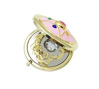 Asotagi Specchio cosmetico portatile a forma di stella di cristallo specchio pieghevole a doppio specchio , trucco compatto specchi