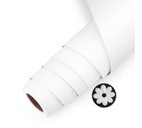 Asoway Vinile Termoadesivo per Tessuti, Vinile Bianco 3d puff htv Rotolo 25 X 244cm, termovinile per tessuti il Design del Vinile di Calore per T-Shirt, Cappelli, borse, facile da usare