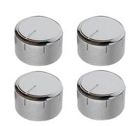 Aspares 4 manopole di controllo per piano cottura, colore argento, di tipo lungo, compatibili con Candy FR150160
