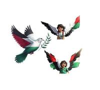 Aspcsmomt Adesivi della Palestina, bandiera palestinese, decalcomanie per auto, camion, paraurti, finestre, moto, notebook, parete, vinile impermeabile, 15,2 x 15,2 cm, 3 pezzi