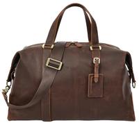 Aspen - Borsone da viaggio in vera pelle, misura media, week-end, Marrone ruggine., Large
