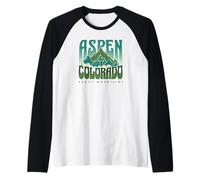 Aspen Colorado Montagne Rocciose Maglia con Maniche Raglan