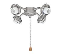 Aspen Creative 22003-11 - Kit di luci per ventilatore a soffitto con catena, larghezza 9 cm, nichel spazzolato, metallo