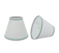Aspen Creative 32044-2A - Set di 2 paralumi a clip per lampadari a forma di impero con copertina rigida, design transitorio, bianco, larghezza inferiore 15,2 cm (7,6 x 15,2 x 12,7 cm)