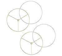 Aspen Creative Brass 20103-12, paralume in metallo fai da te forte, ragno in stile americano che si collega all'arpa della lampada, placcato superiore/inferiore zincato, set da 2 pezzi, anello