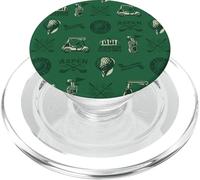 Aspen Golfing Icons, palline da golf con mazze, motivo verde PopSockets PopGrip per MagSafe