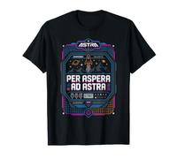 Aspera Ad Astra alla Stelle Vintage 80s Filosofico Maglietta