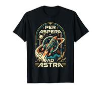 Aspera Ad Astra, Astronave Vintage, Viaggi nello Spazio Maglietta