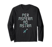 Aspera Ad Astra Retro Filosofia Futuristica Maglia a Manica