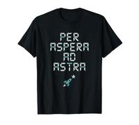 Aspera Ad Astra Retro Filosofia Futuristica Maglietta