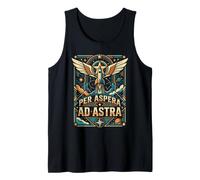 Aspera Ad Astra Retro Futuristico Filosofia Latina Canotta