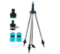 Aspersor De Trípode - Inoxidable Impacto Aspersor Giratorio | Trípode Base Riego Rociador | Aspersor De Agua Giratorio Con Trípode Para Jardín | Equipo De Riego De Altura Ajustable Para Exteriores, Id