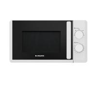 Aspes AMWC2700 - Microonde Basic, 20 litri, installazione libera, 700 W, 5 programmi, controllo manuale, modalità scongelamento, cavità in ceramica, facile pulizia, timer 30 minuti
