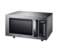 Aspes AMWH2510001MD - Microonde Basic, 25 litri, installazione libera, in acciaio inox, 1000 W, 4 programmi, controllo elettronico, modalità scongelamento, cavità in acciaio inox, facile pulizia