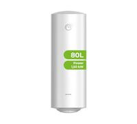 Aspes AT8001S - Scaldabagno elettrico da 80 litri, 1500 W, kit di montaggio incluso, resistenza in acciaio smaltato, termostato manuale, temperatura massima 70 °C, bianco, efficienza energetica classe
