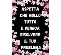 ASPETTA CHE MOLLO TUTTO E VENGO A RISOLVERE IL TUO PROBLEMA: Quaderno Divertente Per Ufficio | Quaderno Divertente Per Un Collega | Taccuino Per ... Natale Colleghe | Idea Regalo Da Ufficio