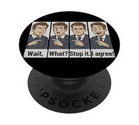 Aspetta, cosa? Smettila. Sono d'accordo! Grammatica Insegnante Punteggiatura PopSockets PopGrip Adesivo