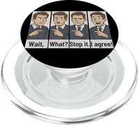 Aspetta, cosa? Smettila. Sono d'accordo! Grammatica Insegnante Punteggiatura PopSockets PopGrip per MagSafe