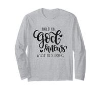 Aspetta Dio sa Cosa Sta Facendo Citazione Cristiana Maglia a Manica