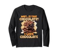 Aspetta è Quel Cioccolato Che Amo Il Cioccolato Maglia a Manica