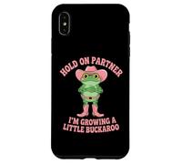 Aspetta il partner, sto crescendo un piccolo cowboy rana Buckaroo Custodia per iPhone XS Max