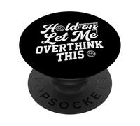 Aspetta lasciami pensare troppo a questo divertente umorismo del giocatore di pallavolo PopSockets PopGrip Adesivo