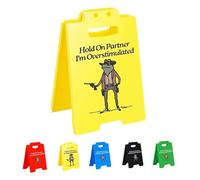 Aspetta Un attimo, Sono sovraeccitato, Cartello, Regali Western Cowboy per alleviare Lo Stress dei colleghi, Decorazioni Divertenti per L'Ufficio per colleghi e Amici 1pcs