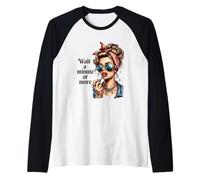 Aspetta Un Minuto o più Retro Glam Maglia con Maniche Raglan