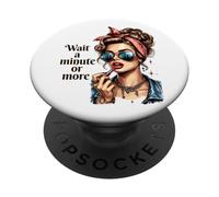 Aspetta un minuto o più Retro Glam PopSockets PopGrip Adesivo