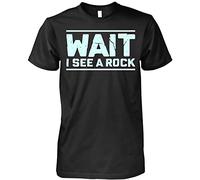 Aspetta, Vedo Una Roccia Geologia Divertente Collezionista di Rocce Amante Tee T-Shirt Manica Corta Magliette Basic Casual Maglietta T-Shirt per Bodybuilding Sport Palestra M
