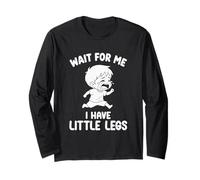 Aspettami - Ho delle Gambe Piccole Meme Funny Short Legs Boy Maglia a Manica