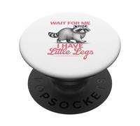 Aspettami Ho gambe piccole corridore lento Marathon Raccoon PopSockets PopGrip Adesivo