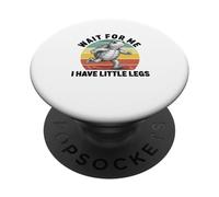 Aspettami Ho gambe piccole lento Funning Turtle Running PopSockets PopGrip Adesivo