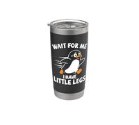 Aspettami Ho le gambe piccole, le gambe corte, escursionista, pinguino Bicchiere termico in acciaio inox doppia parete