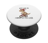 Aspettami Ho le gambe piccole T-Rex PopSockets PopGrip Adesivo