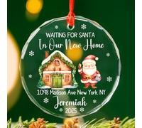 Aspettando Babbo Natale Nella Nostra Nuova Casa Addobbi Per Natale Con Cordino Ciondoli Decorazione Albero Di Natalizia Vetro Ornamento In Ceramica Natalizia