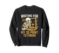 Aspettando Che la mia Stampa 3D finisca Funny Maker Design Felpa