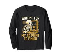 Aspettando Che la mia Stampa 3D finisca Funny Maker Design Maglia a Manica