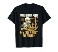 Aspettando Che la mia Stampa 3D finisca Funny Maker Design Maglietta