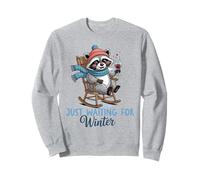 Aspettando l'inverno Natale Procione Bere Vino Amore Felpa