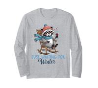 Aspettando l'inverno Natale Procione Bere Vino Amore Maglia a Manica