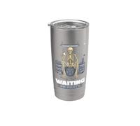 Aspettando Parti Scheletro Meccanico Auto Guy Riparazione Auto Bicchiere termico in acciaio inox doppia parete