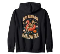 Aspettando Solo Halloween Skeleton Flamingo Summer Felpa con Cappuccio