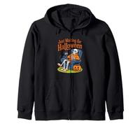 Aspettando solo il conto alla rovescia per Halloween Spooky Skeleton Summer Felpa con Cappuccio