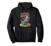 Aspettando solo il conto alla rovescia per Halloween Spooky Skeleton Summer Felpa con Cappuccio