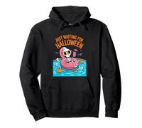 Aspettando solo il conto alla rovescia per Halloween Spooky Skeleton Summer Felpa con Cappuccio