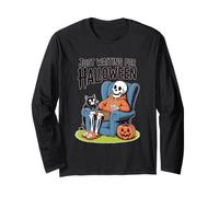 Aspettando solo il conto alla rovescia per Halloween Spooky Skeleton Summer Maglia a Manica