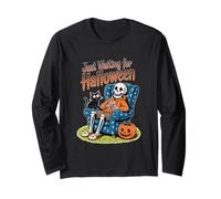 Aspettando solo il conto alla rovescia per Halloween Spooky Skeleton Summer Maglia a Manica