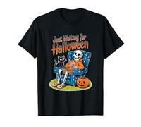 Aspettando solo il conto alla rovescia per Halloween Spooky Skeleton Summer Maglietta
